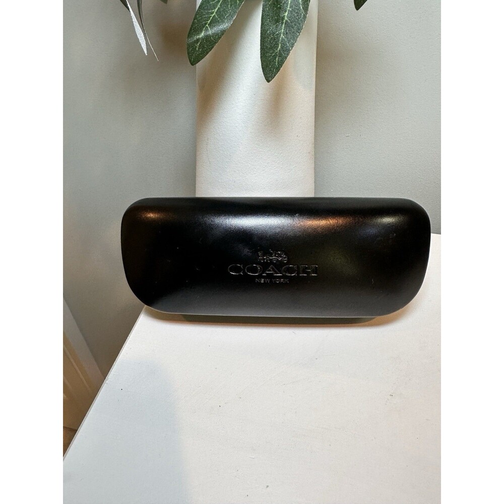 Coach New York Black Hard Shell Eyeglasses Sunglasses Case Protective Logo